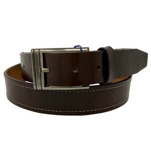 Vince Camuto Men’s Leather Belt Brown Silver Buckle New With Tags Size 40